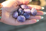 Purple Lepidolite stone Tumbled