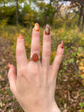 Carnelian Faceted Sterling silver ring