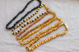 Yellow golden Amber necklace // 13” long