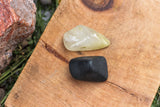 Balance gemstone set // Black Jade and moon quartz