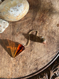 Orange Crystal Glass Pendulum