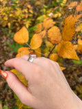 Carnelian Faceted Sterling silver ring