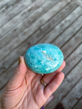 Blue Amazonite Palm Stone