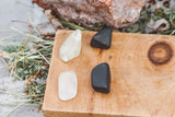 Balance gemstone set // Black Jade and moon quartz